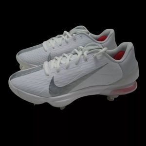 Nike Mens Force Zoom Trout 7 Pro CQ7224-104 White Lace Up Baseball Cleats